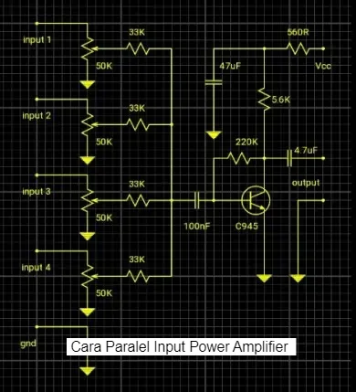 cara paralel input power amplifier