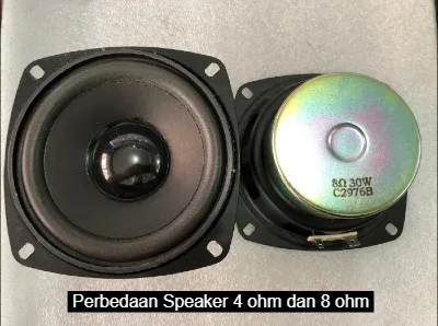 perbedaan suara speaker 4 ohm dan 8 ohm